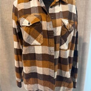 Pendleton Men's Tan and Brown Plaid Shirt